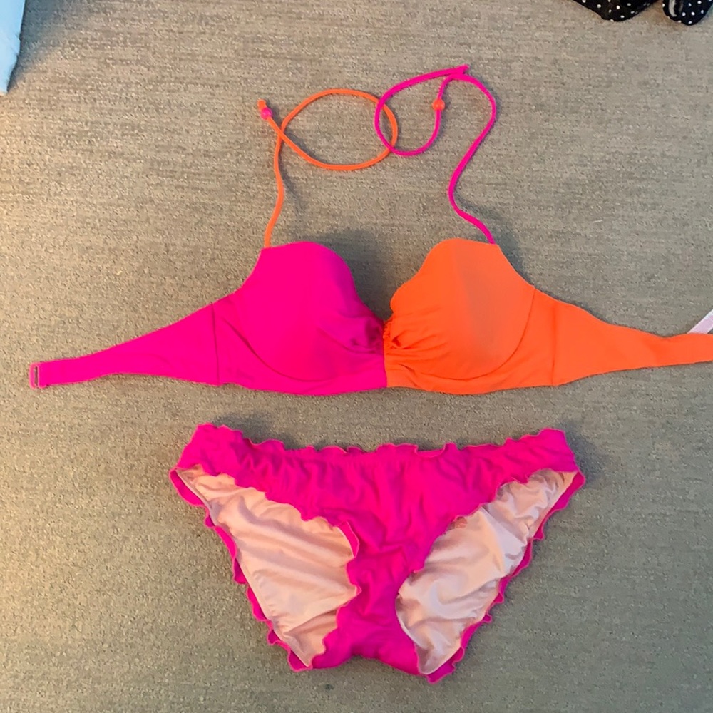 Victoria’s Secret Pink Orange Bikini 36B